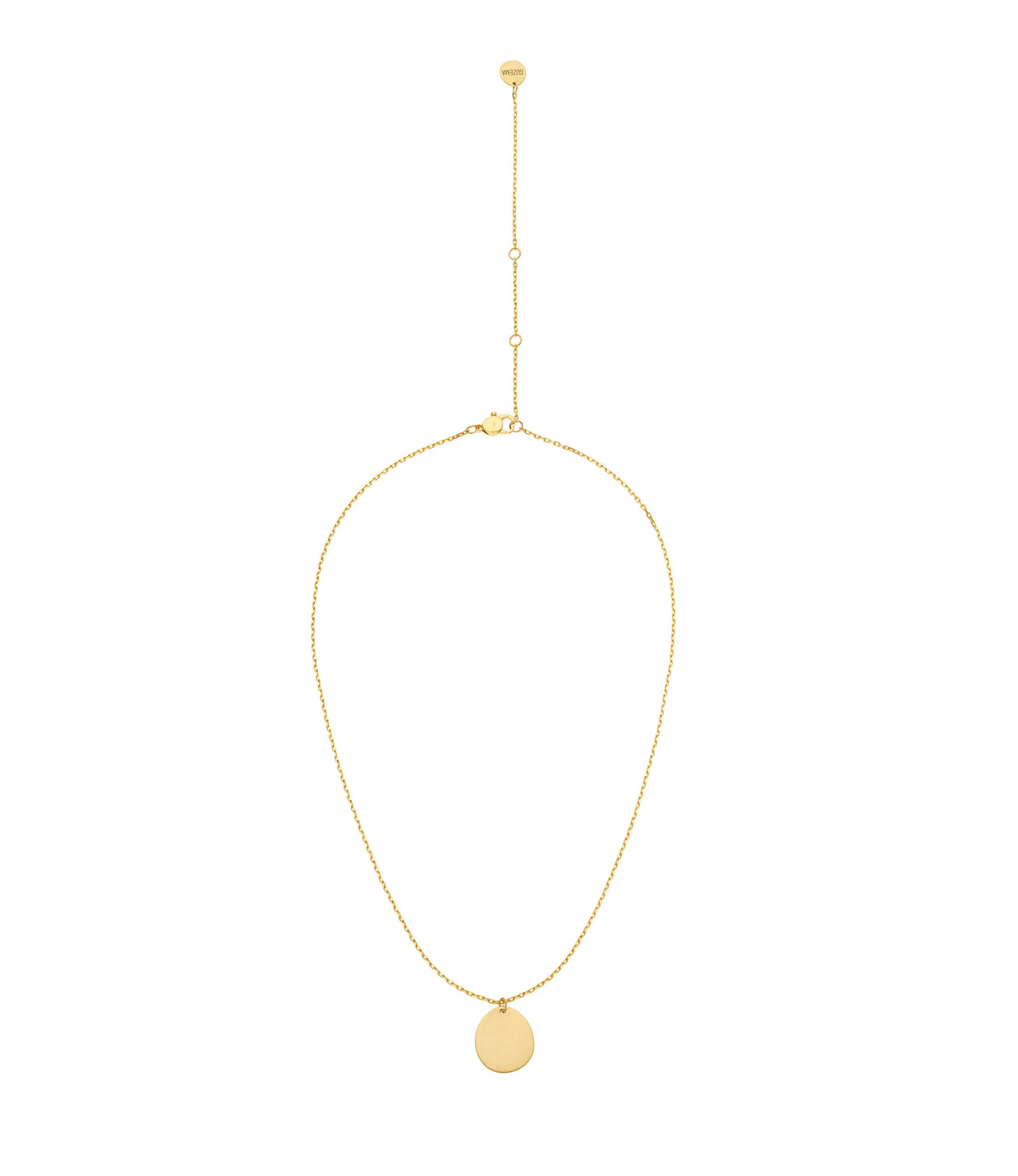 Necklaces Bold Mono Flat Necklace, yellow gold with fast delivery from Guzema