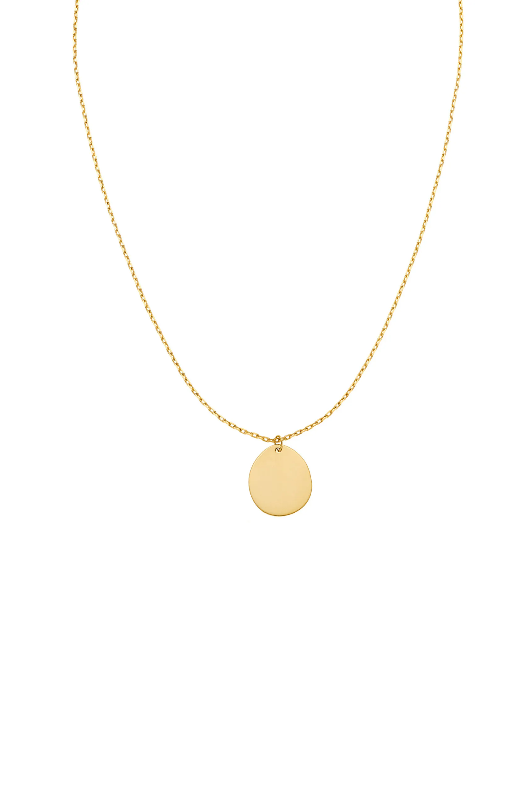 Necklaces Bold Mono Flat Necklace, yellow gold with fast delivery from Guzema