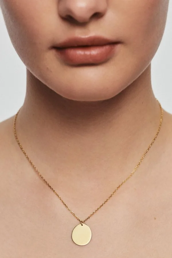 Exclusive Necklaces Bold Mono Flat Necklace, yellow gold from Guzema