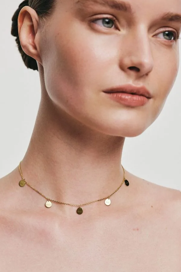 Exclusive Necklaces Engraved Charity Necklace, yellow gold from Guzema