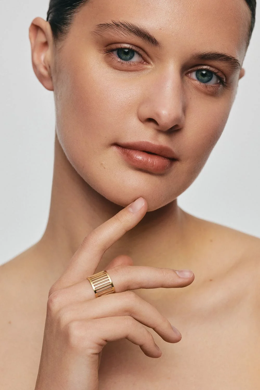 Rings Wide Striped Ring, yellow gold available online with expert craftsmanship
