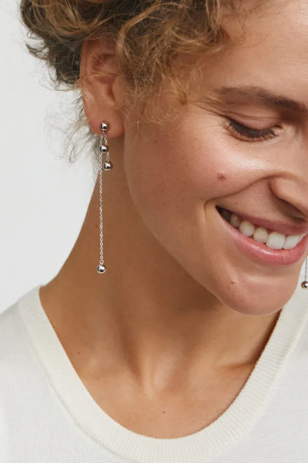 Earrings Orbs Transformer Earrings, white gold for a unique and sophisticated look