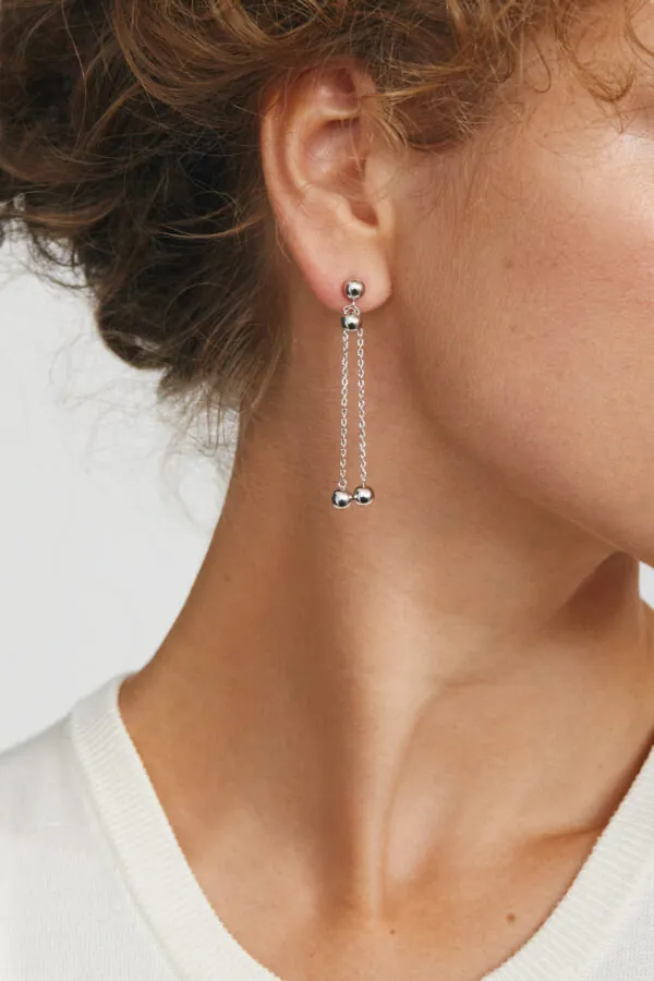 Earrings Orbs Transformer Earrings, white gold for stylish and elegant looks