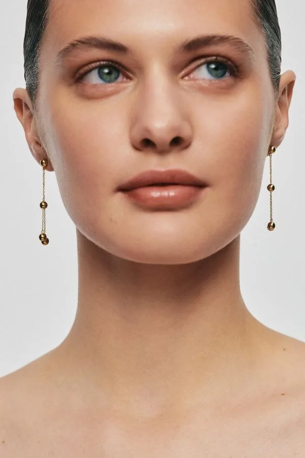 Earrings Orbs Transformer Earrings, yellow gold for stylish and elegant looks