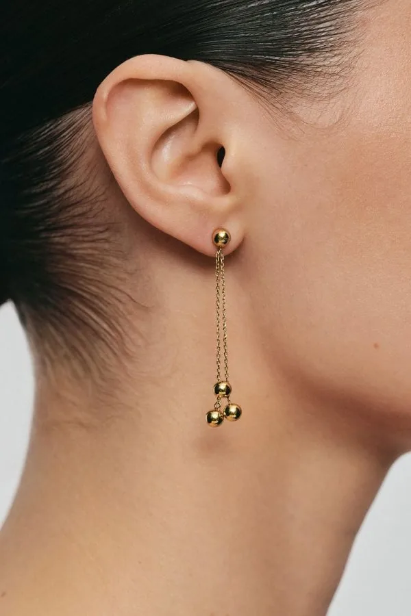 Earrings Orbs Transformer Earrings, yellow gold for stylish and elegant looks
