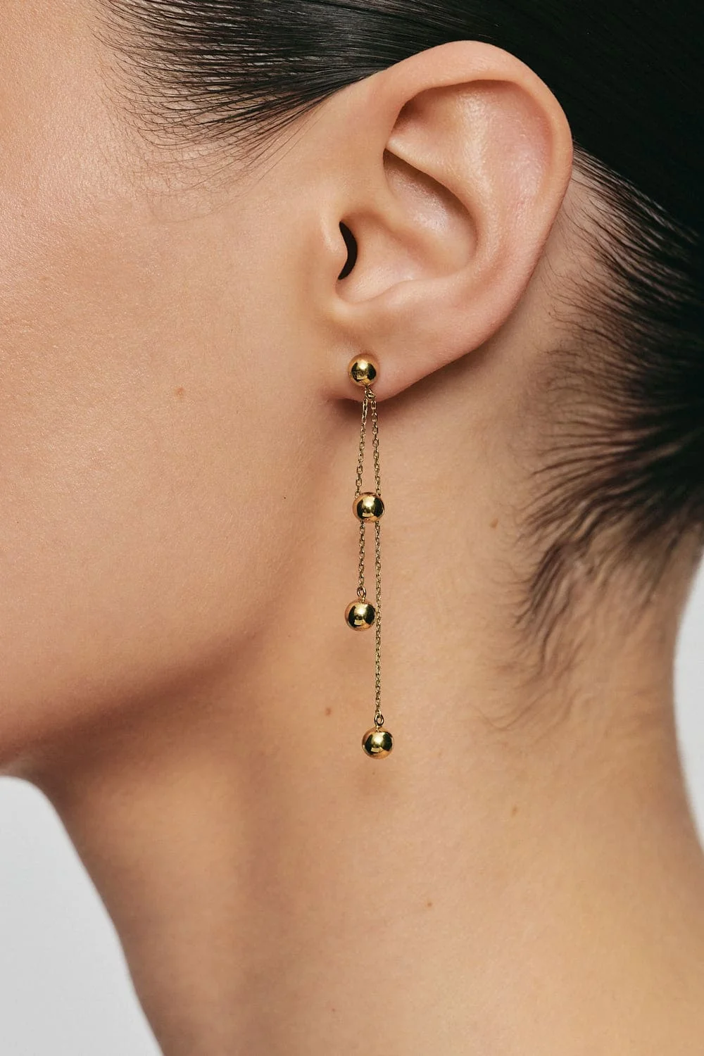 Earrings Orbs Transformer Earrings, yellow gold with timeless design by Guzema