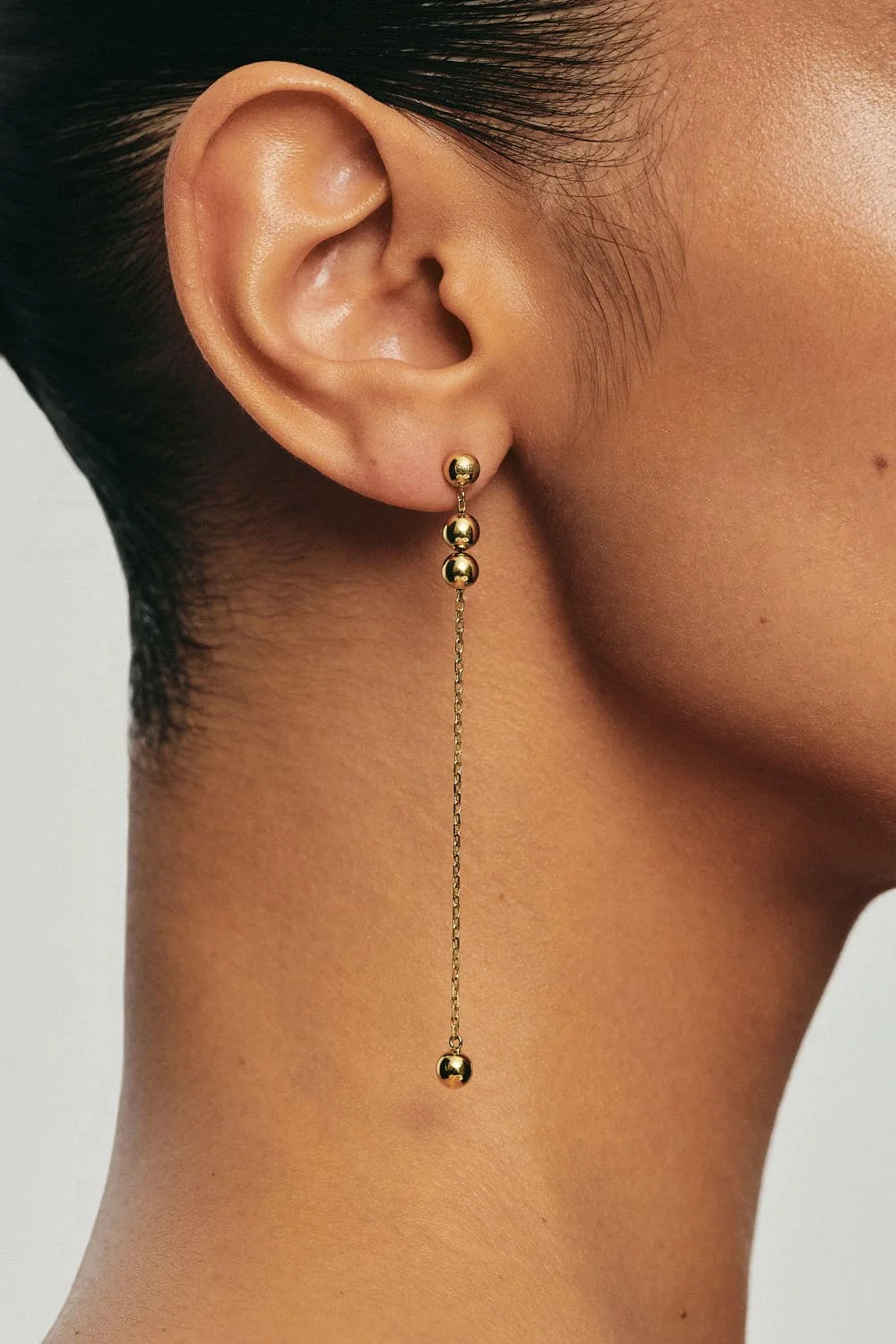 Earrings Tetra Chain Transformer Earrings, yellow gold with timeless design by Guzema