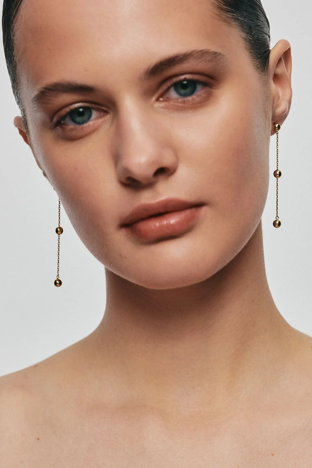 Earrings Trio Chain Transformer Earrings, yellow gold for a unique and sophisticated look