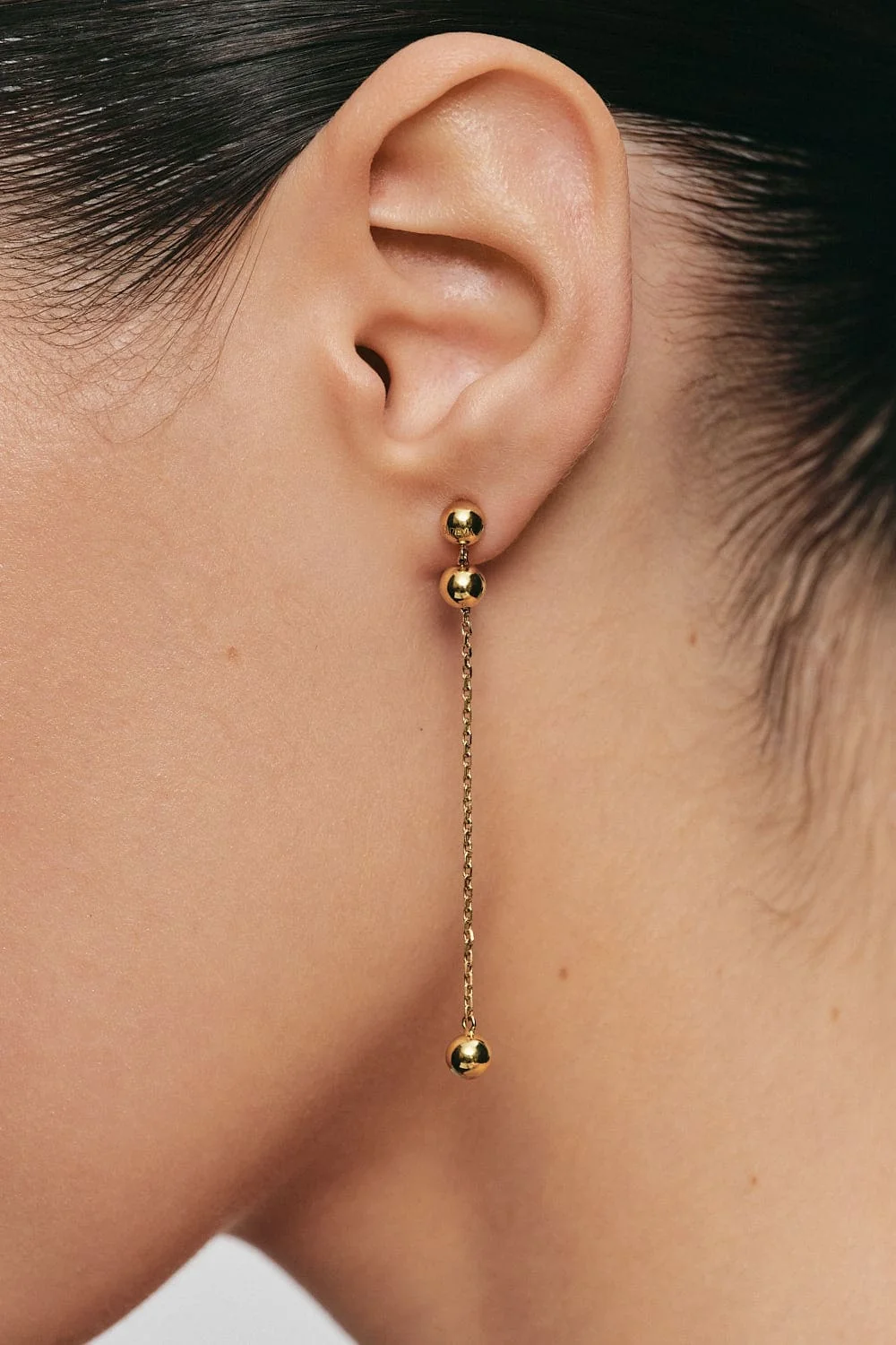 Earrings Trio Chain Transformer Earrings, yellow gold for stylish and elegant looks