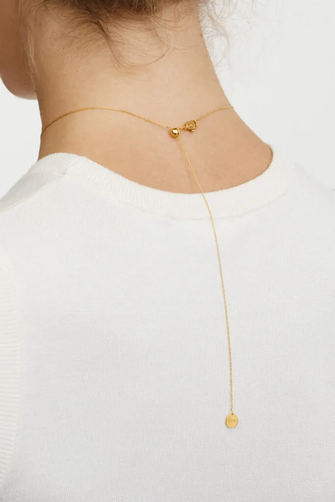 Necklaces Semi-Sphere Necklace, yellow gold with fast delivery from Guzema