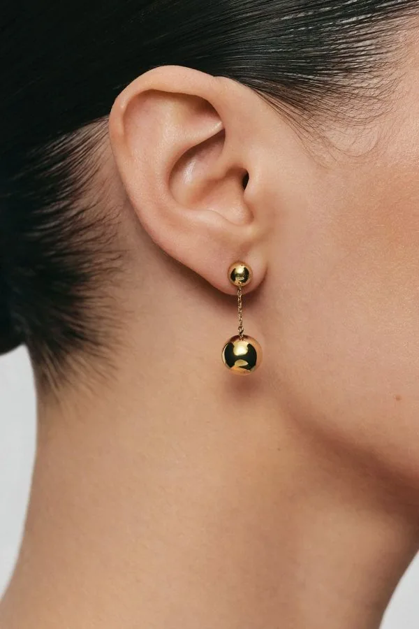Earrings Orb Earrings, yellow gold for stylish and elegant looks