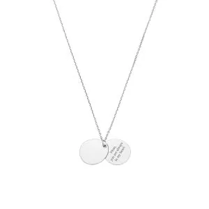 Custom Duo Flat Necklace, white gold