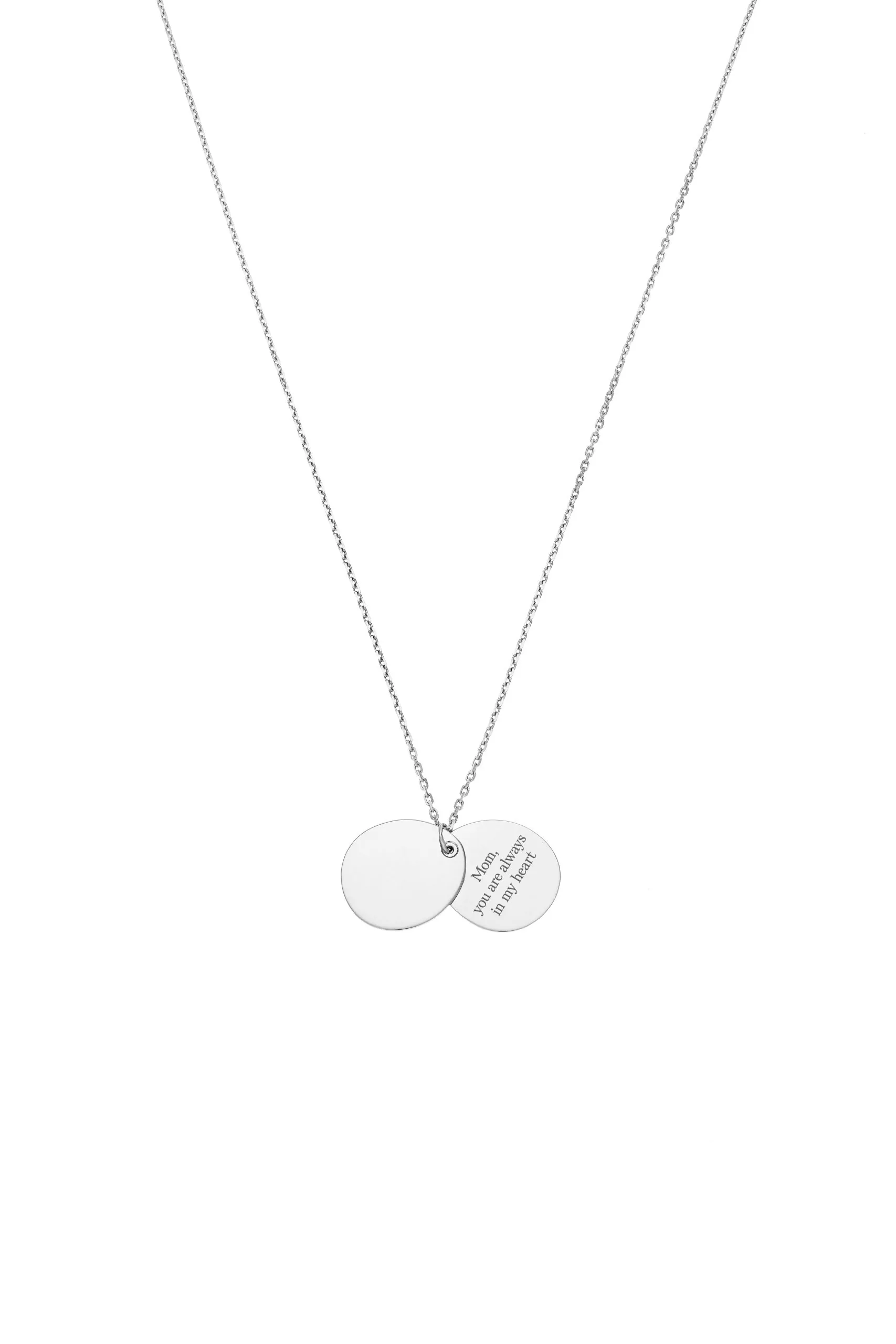 Exclusive Necklaces Custom Duo Flat Necklace, white gold from Guzema