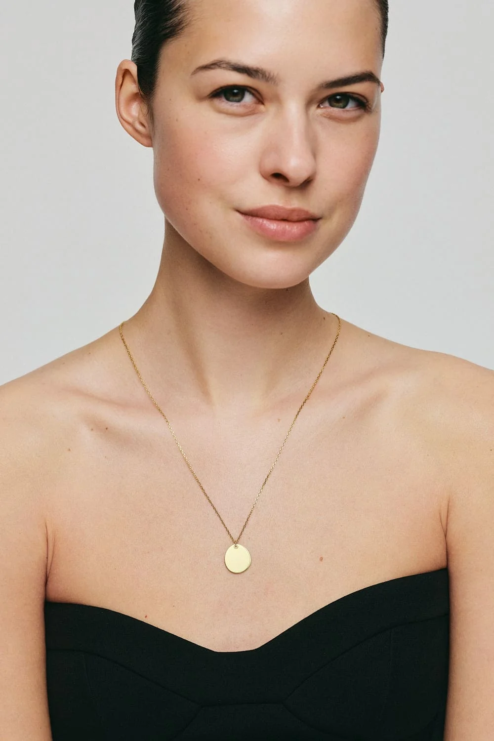 Necklaces Custom Duo Flat Necklace, yellow gold with fast delivery from Guzema