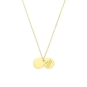 Custom Duo Flat Necklace, yellow gold