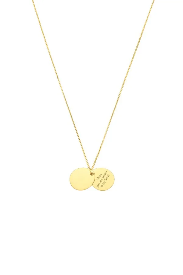 Exclusive Necklaces Custom Duo Flat Necklace, yellow gold from Guzema