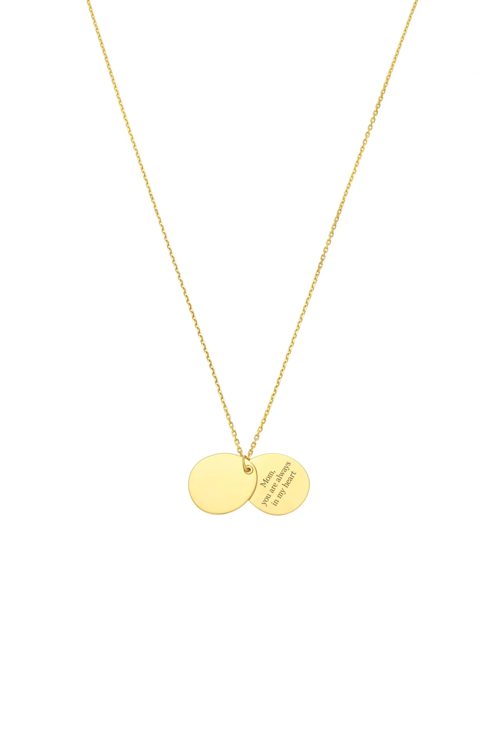Exclusive Necklaces Custom Duo Flat Necklace, yellow gold from Guzema
