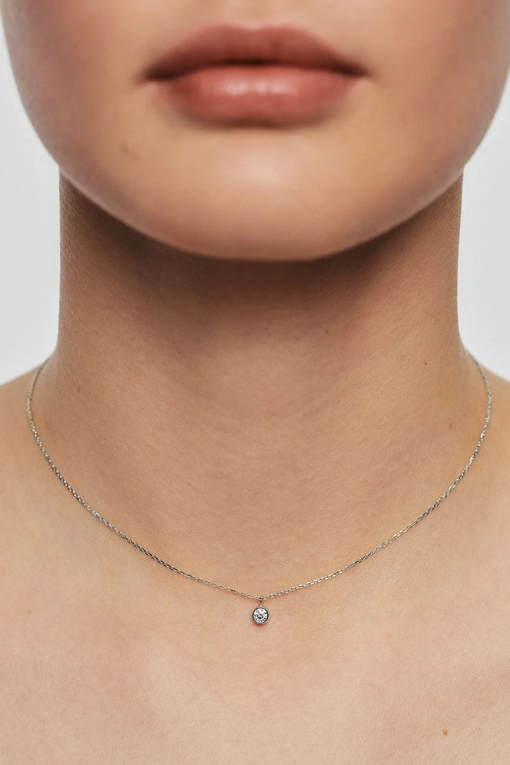 Exclusive Necklaces Diamond Drop Necklace, white gold from Guzema
