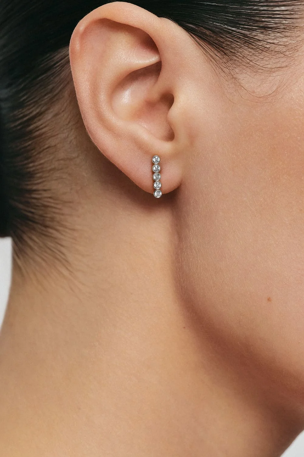 Earrings Diamond Line Earrings, white gold for a unique and sophisticated look