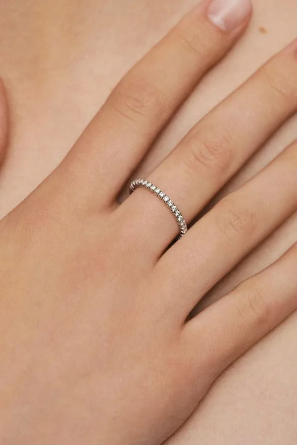 Rings Eternity Ring, diamonds, white gold with modern design available now