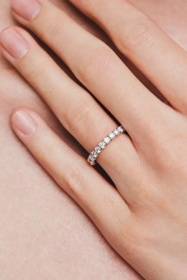 Rings Bold Eternity Ring, diamonds, white gold with luxury craftsmanship from Guzema