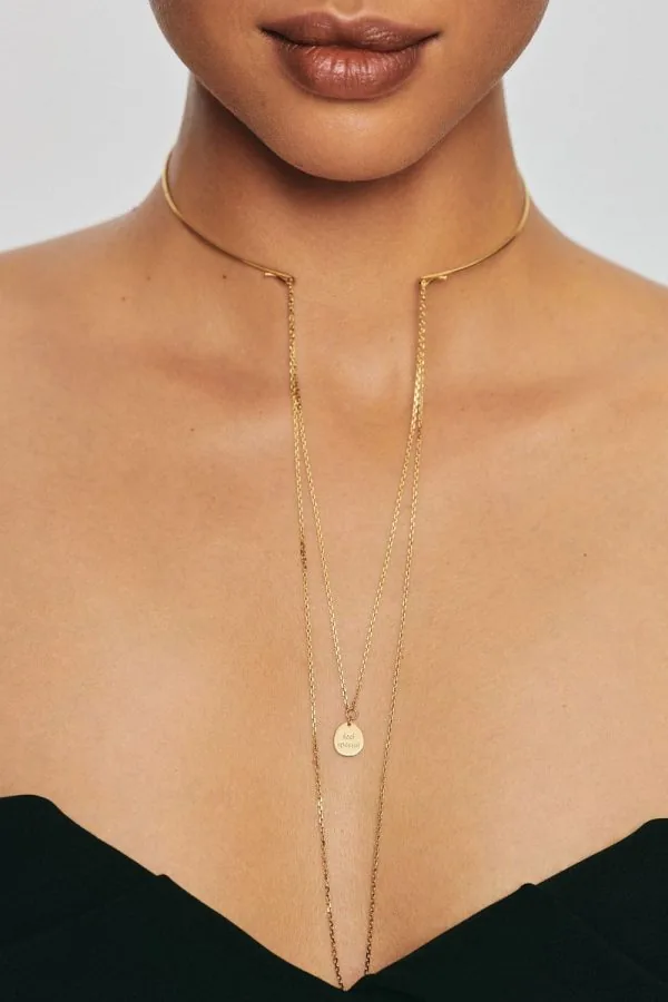 Chokers Chain Transformer Choker, yellow gold with exceptional quality