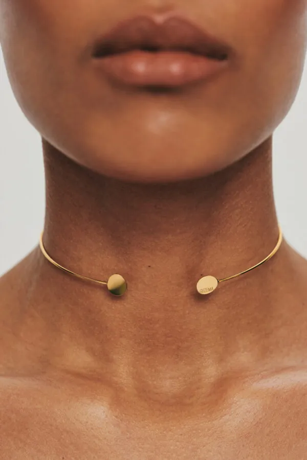 Chokers Flat choker, yellow gold available online with unique design