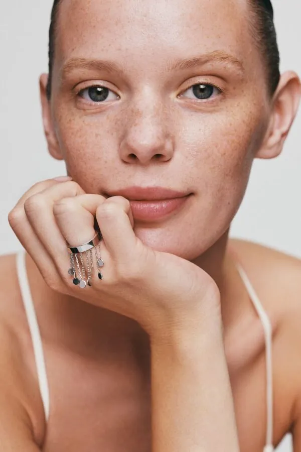 Rings Flat Chainfall Ring, white gold available online with expert craftsmanship