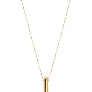 Mini Capsule Necklace, yellow gold