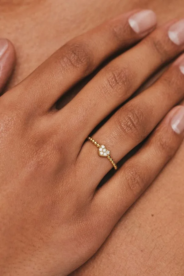 Rings Heartful Ring, diamonds, yellow gold available online with expert craftsmanship