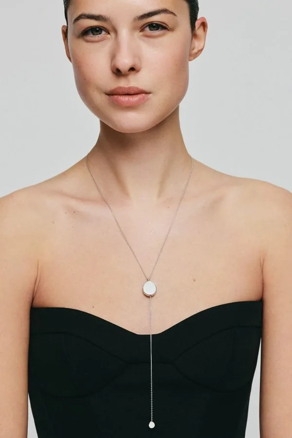 Necklaces Oval Locket Necklace, white gold with fast delivery from Guzema