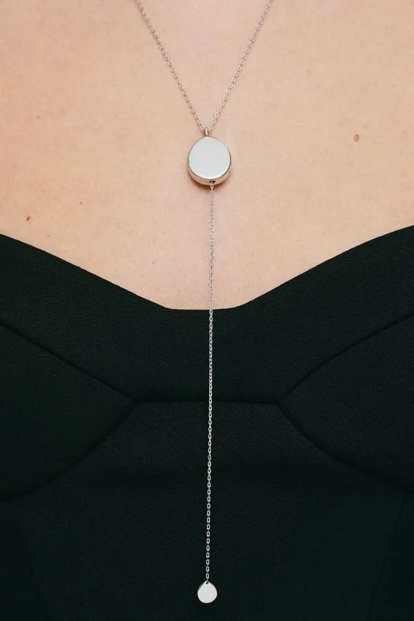 Necklaces Oval Locket Necklace, white gold with fast delivery from Guzema