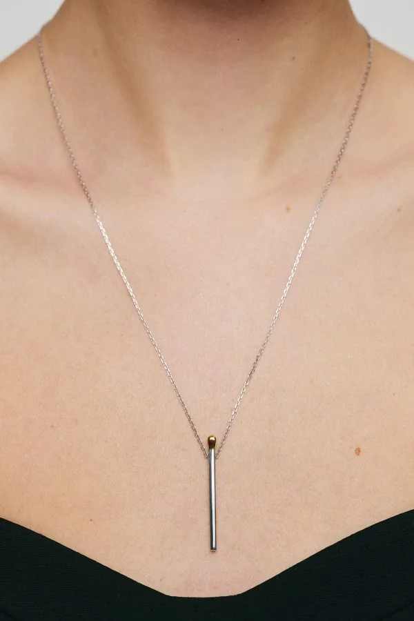 Exclusive Necklaces Match Necklace, white gold from Guzema