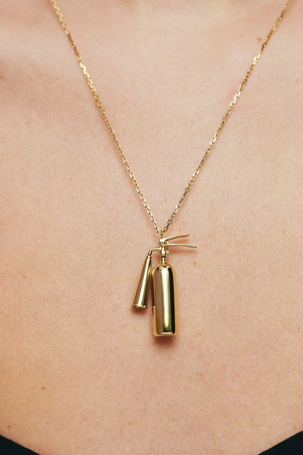 Exclusive Necklaces Mini Extinguisher Pendant, yellow gold from Guzema