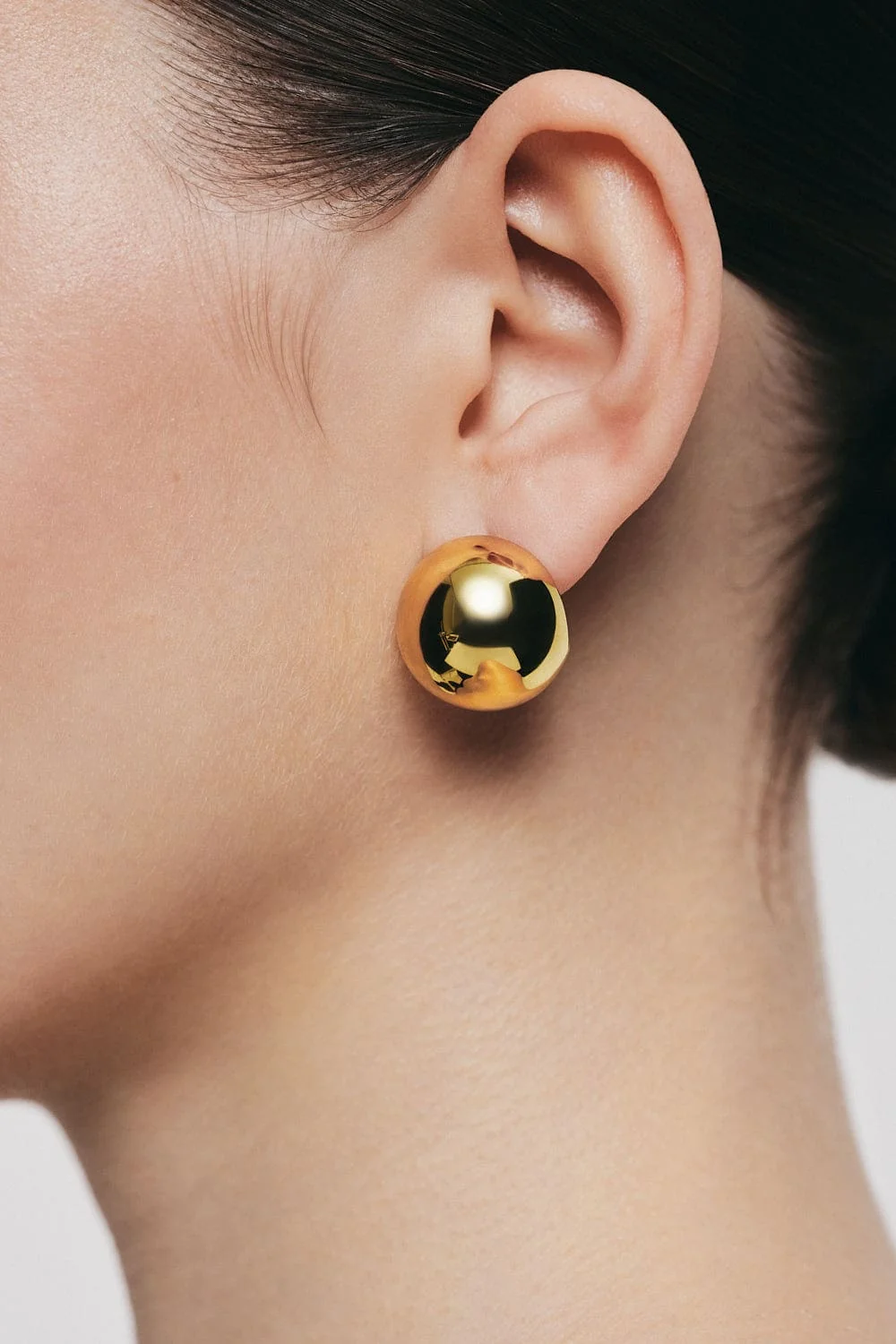 Earrings Bold Orbs Earrings, yellow gold for stylish and elegant looks