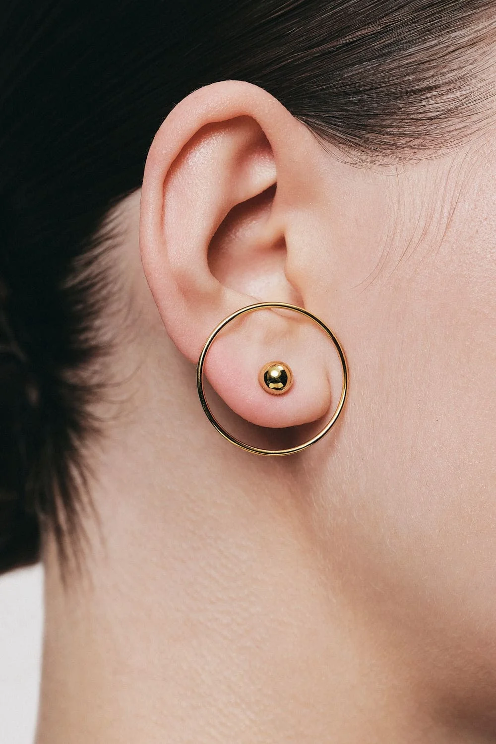 Earrings Planet Earrings, yellow gold with timeless design by Guzema