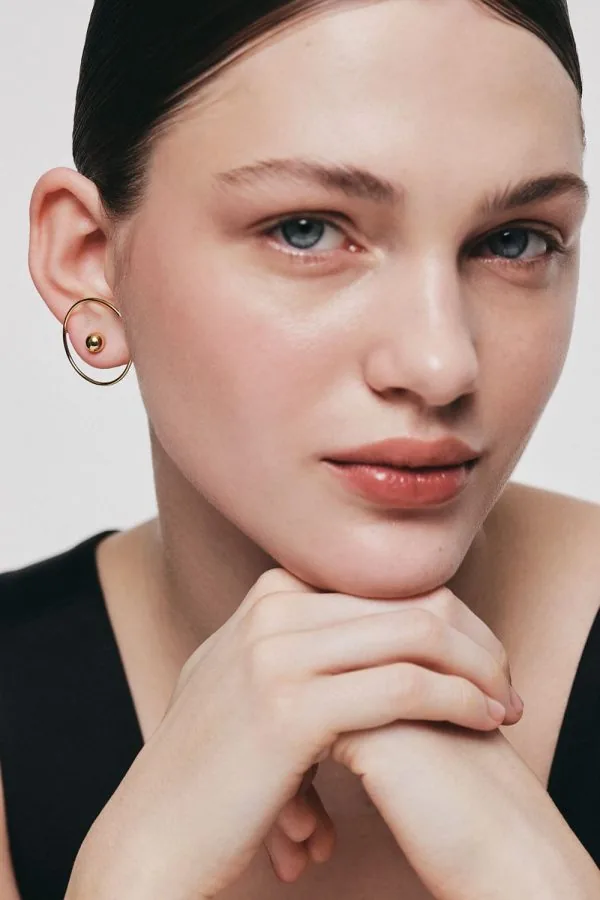 Earrings Planet Earrings, yellow gold for stylish and elegant looks
