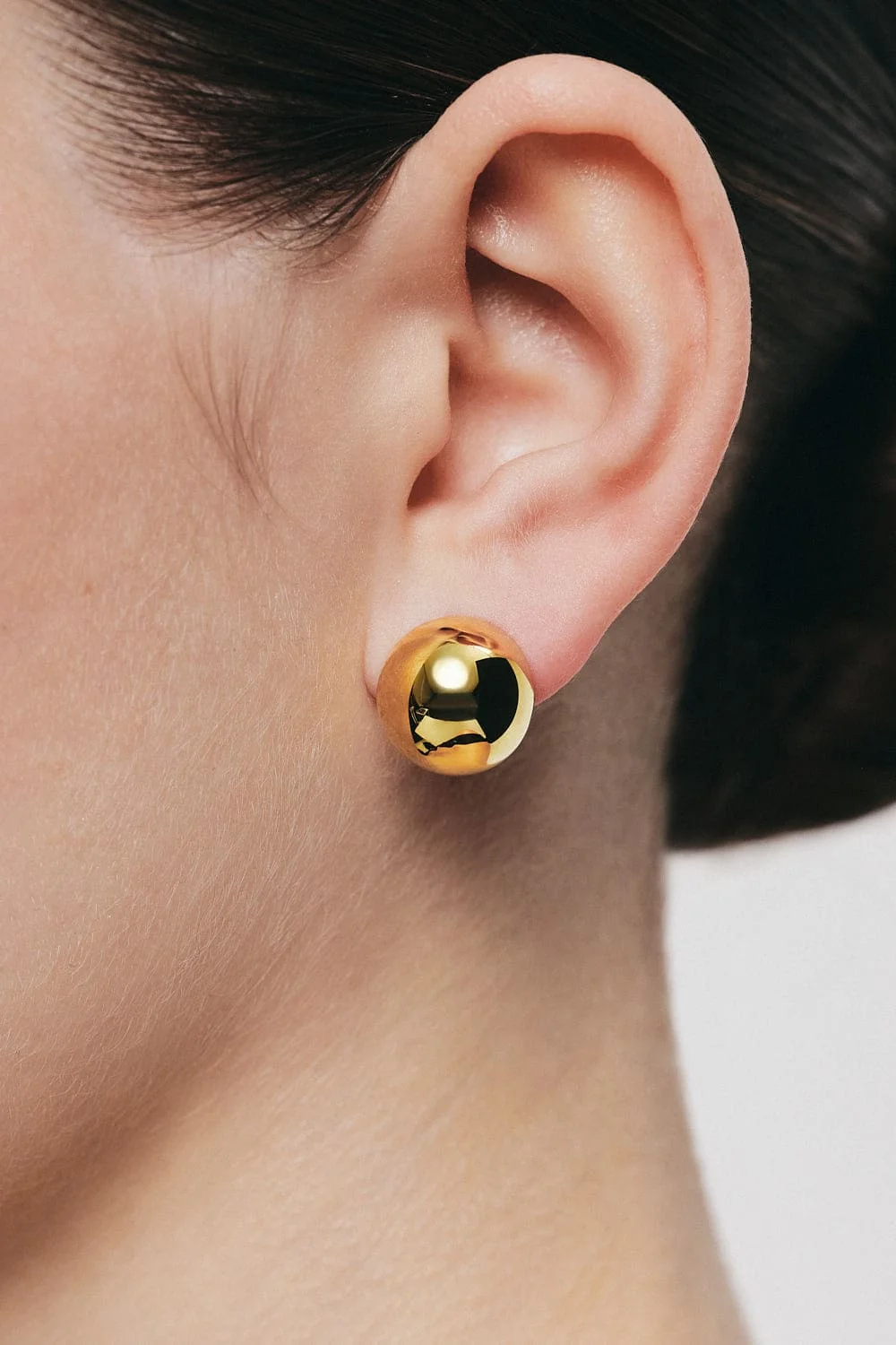Earrings Mini Orbs Earrings, yellow gold with timeless design by Guzema