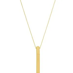 Mid Capsule Necklace, yellow gold