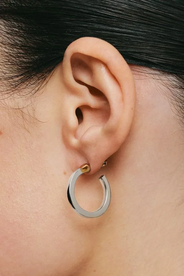 Earrings Round Match Earrings, white gold with timeless design by Guzema
