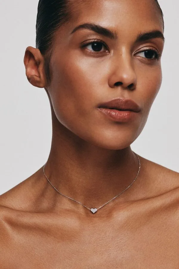 Necklaces Heart Necklace, white gold with fast delivery from Guzema