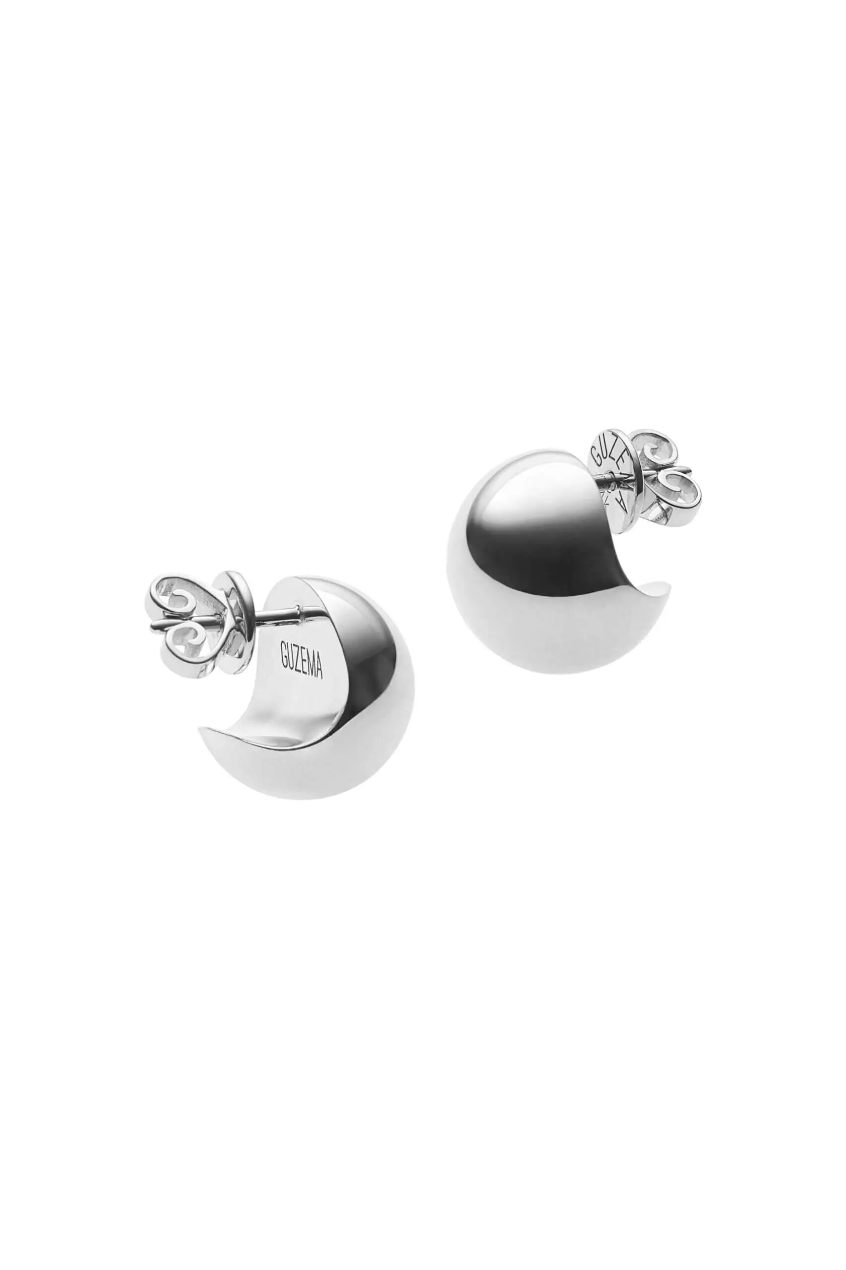 Earrings Mini Sphere Earrings, white gold with timeless design by Guzema