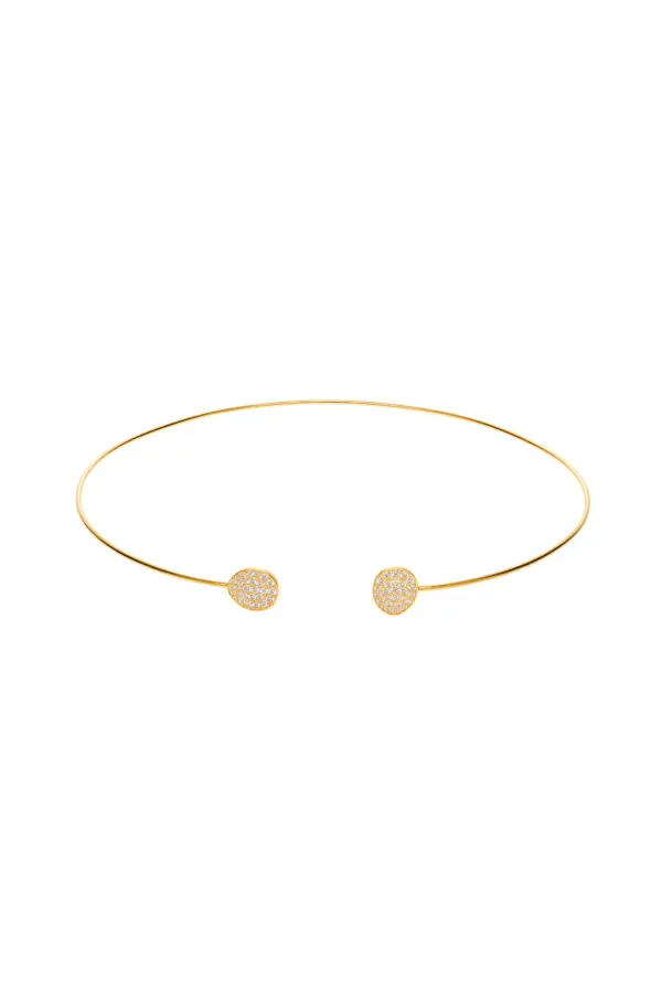 Chokers Flat Choker, diamonds, yellow gold with exceptional quality