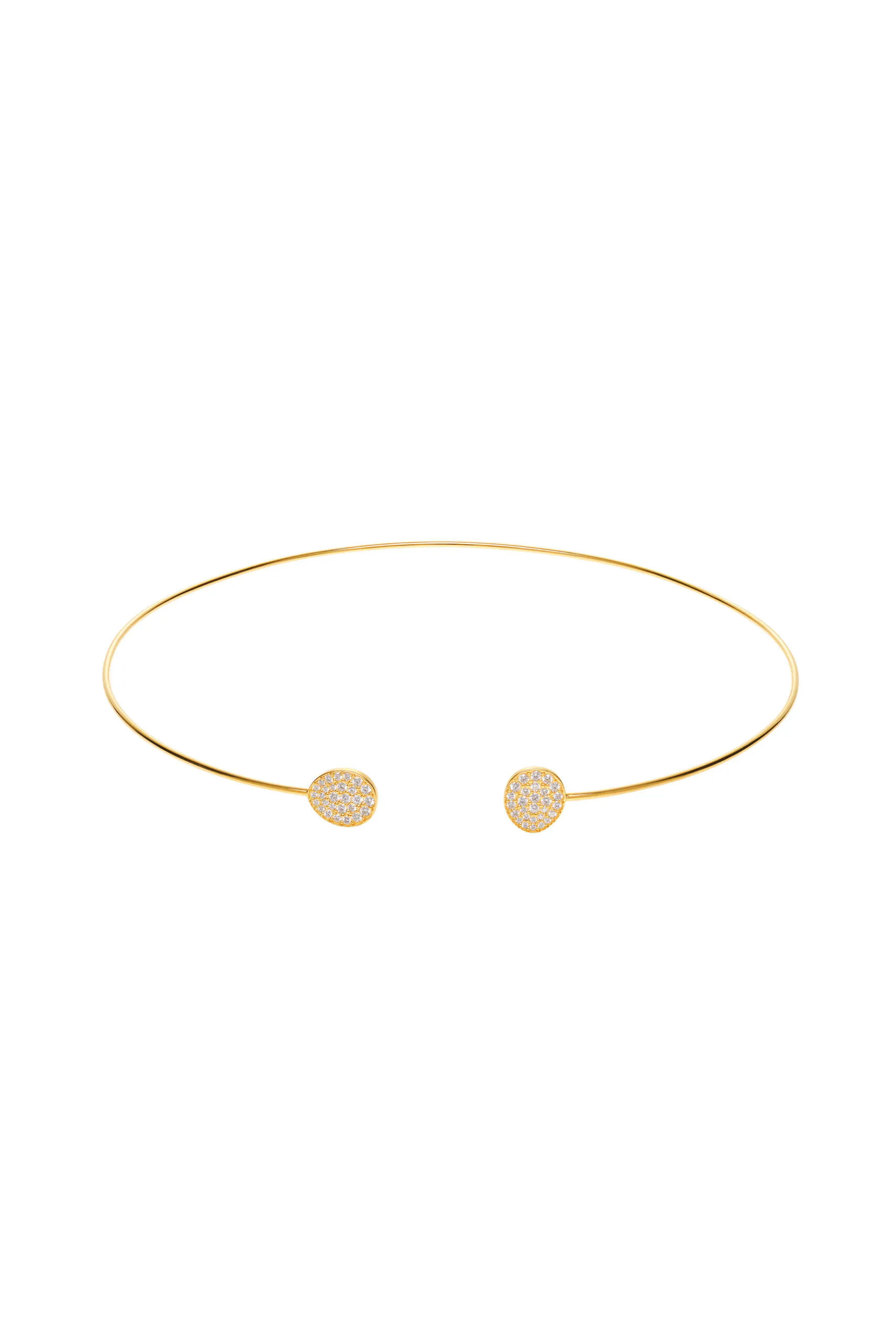 Flats Choker, diamonds, yellow gold