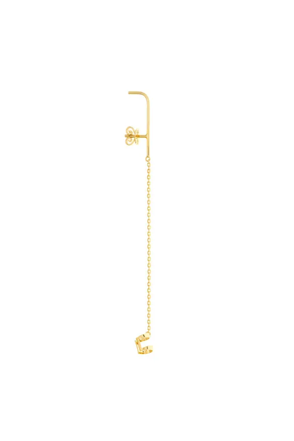Cuffs Chain Cuff Earring, yellow gold with modern design and fast delivery