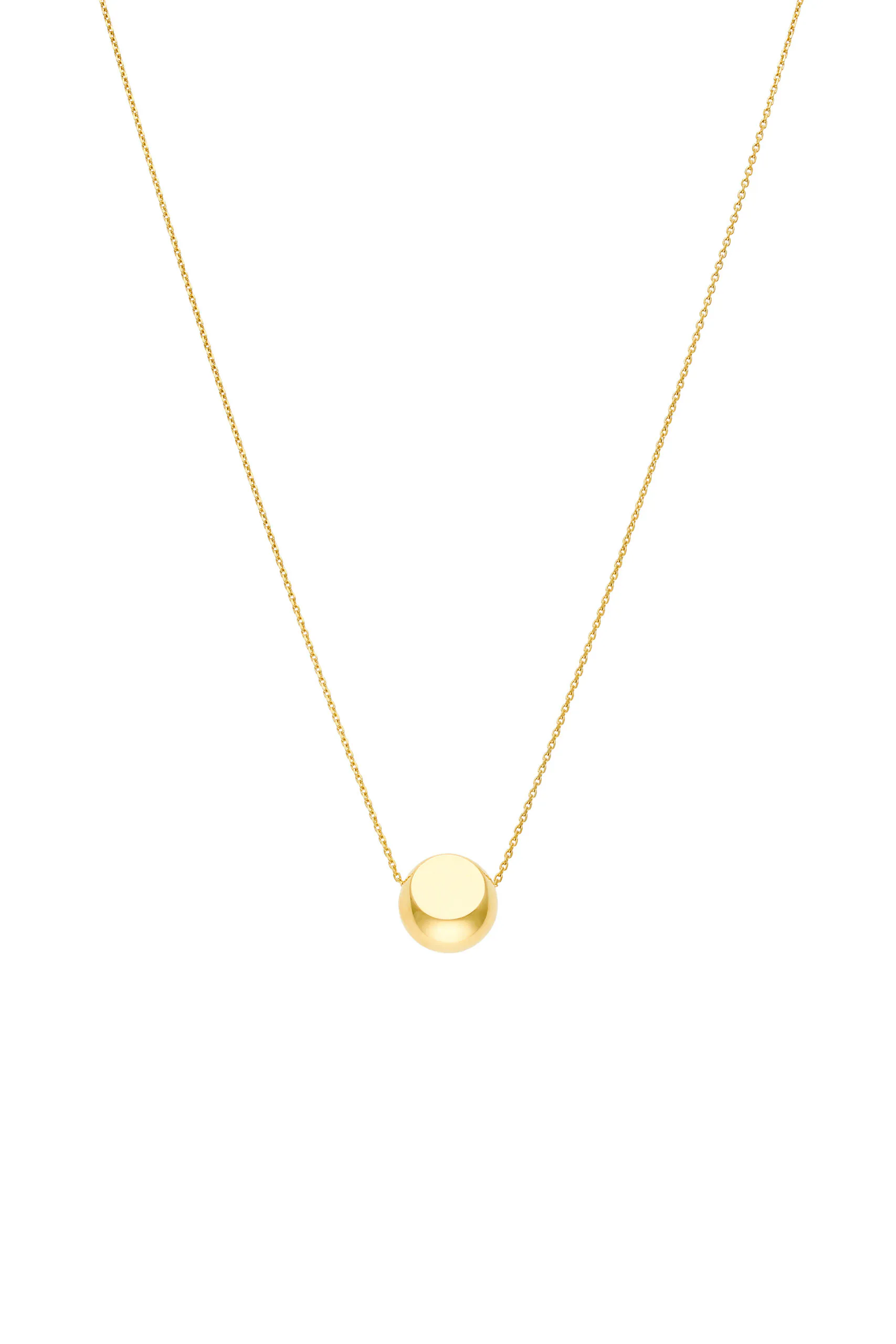 Custom Necklaces Semi-Sphere Necklace, yellow gold for a luxurious style