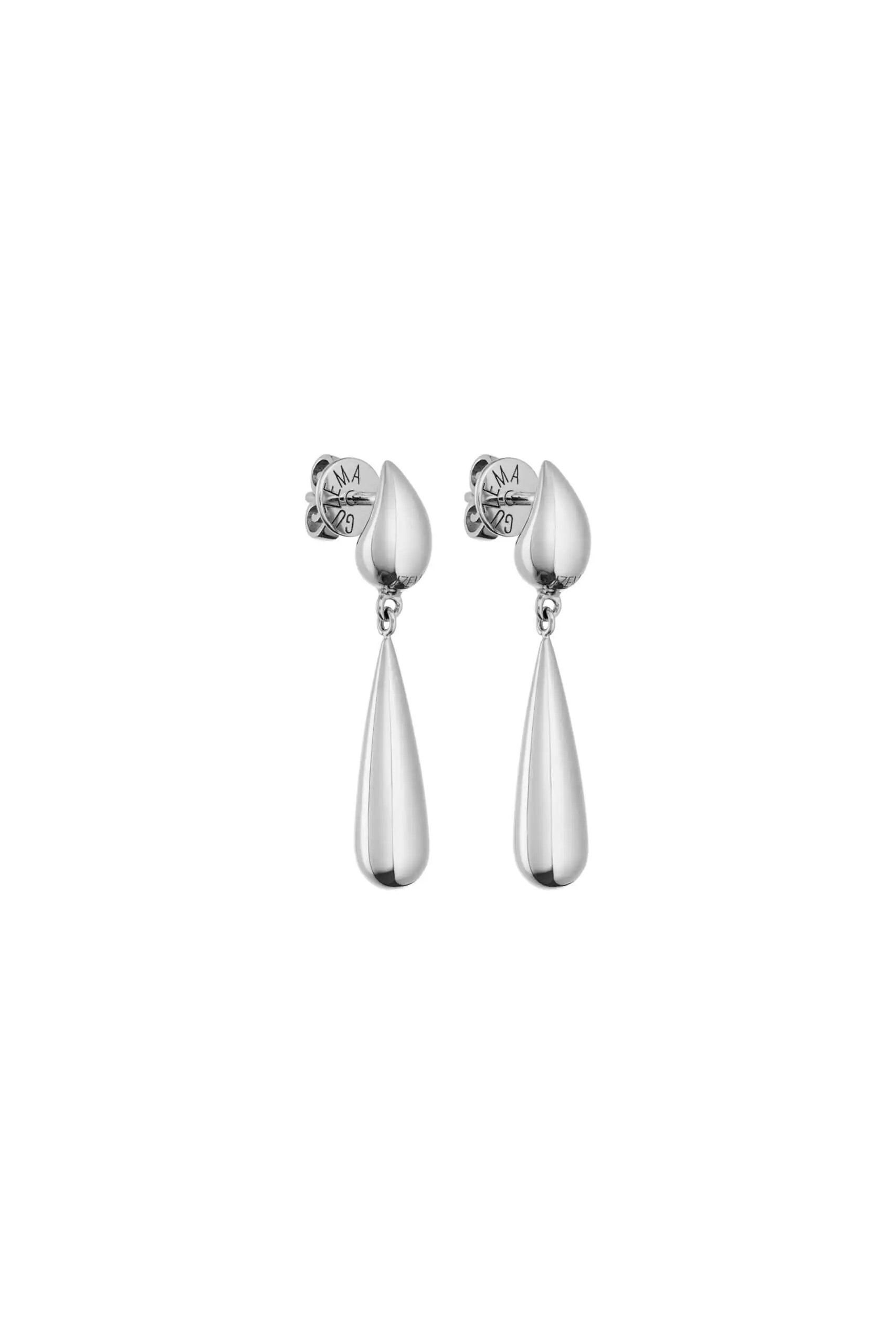 Earrings Droplet Earrings, white gold for stylish and elegant looks