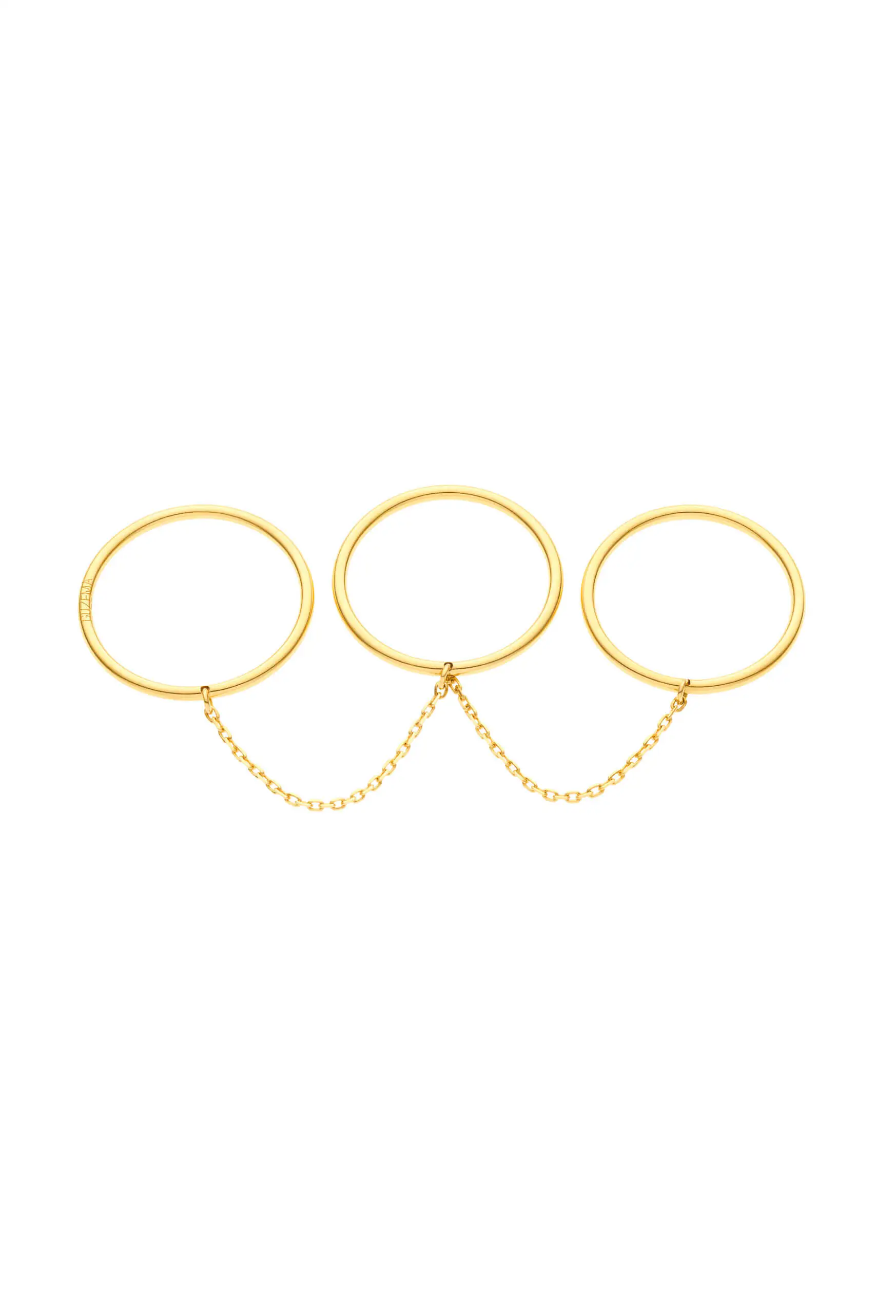 Rings Trio Band Ring, yellow gold with modern design available now