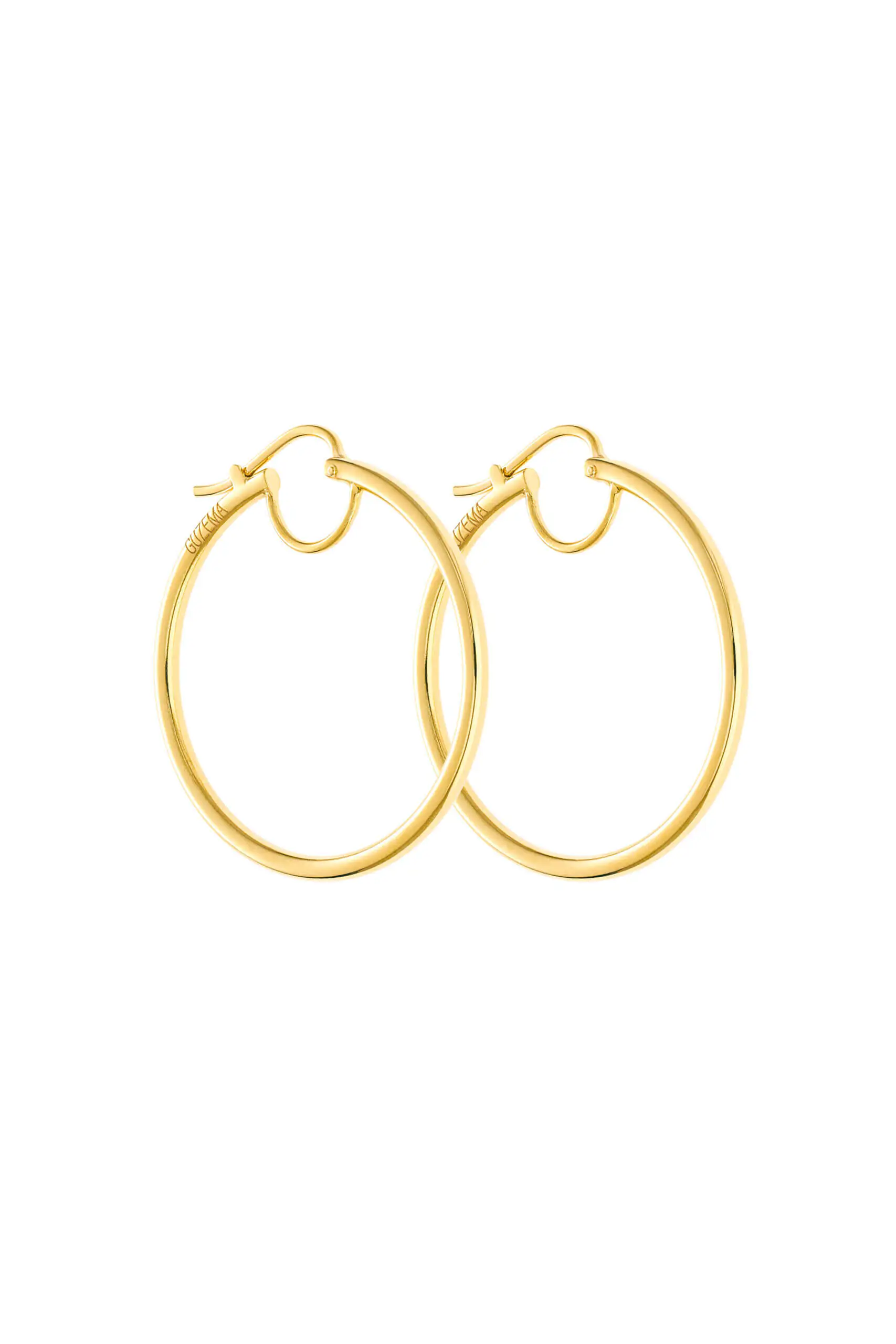 Mini Hoops Earrings, yellow gold