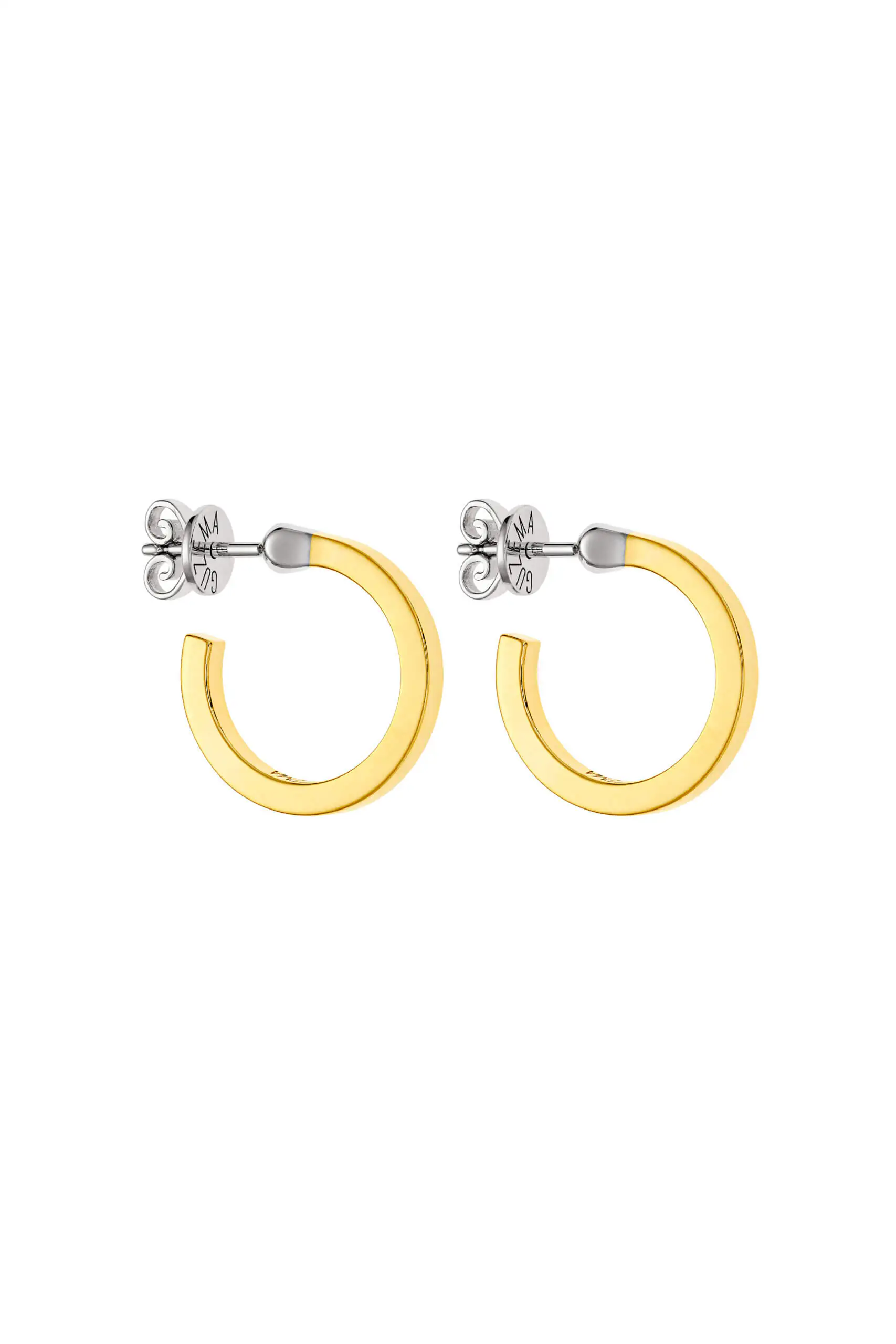 Earrings Round Match Earrings, yellow gold with timeless design by Guzema